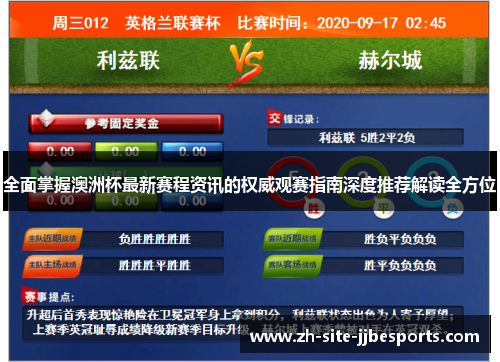 全面掌握澳洲杯最新赛程资讯的权威观赛指南深度推荐解读全方位